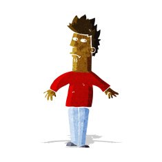 cartoon worried man N21