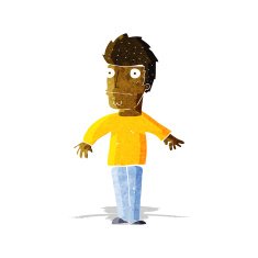 cartoon worried man N22