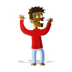 cartoon excited man N39