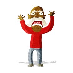 cartoon angry old man N32