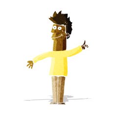 cartoon man with idea N61