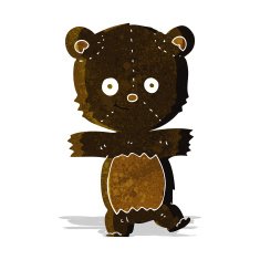 cartoon cute black bear N8