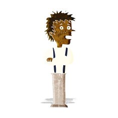 cartoon boy with folded arms N5