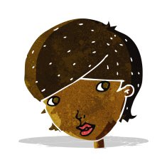 cartoon friendly woman N13