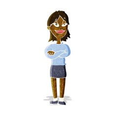 cartoon proud woman N4