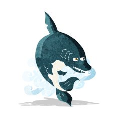 Funny Cartoon Shark N10