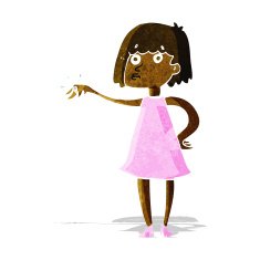 cartoon woman showing off engagement ring N2