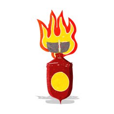 cartoon burning bomb N3