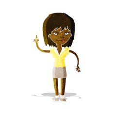 cartoon woman with idea N40