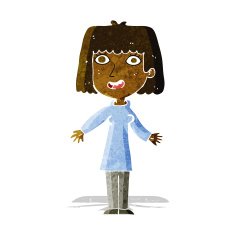 cartoon happy woman N53