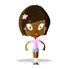 cartoon pretty woman N48