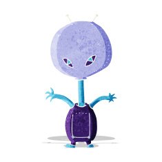cartoon space alien N53