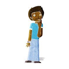 cartoon boy wondering N2