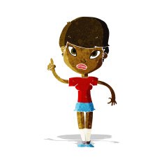 cartoon woman with idea N41