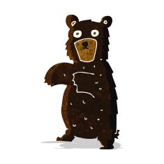 cartoon black bear N12