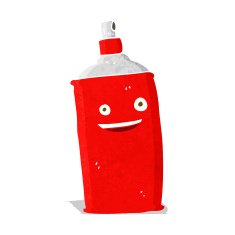 cartoon spray can N25