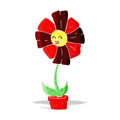 cartoon flower N151