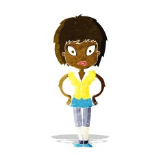 cartoon pretty girl N24