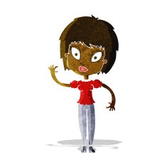cartoon pretty girl N25
