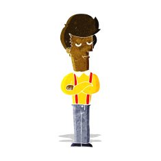 cartoon bored man N11