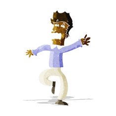 Cartoon Man Panicking N16