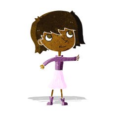 cartoon happy girl N21