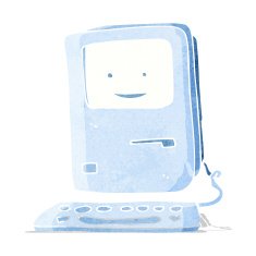 cartoon old computer N6