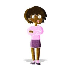 cartoon woman wit crossed arms N2