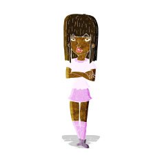 cartoon girl with crossed arms N2
