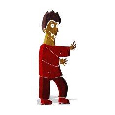 cartoon vampire waving hands N2