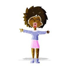 cartoon stressed out woman talking N2