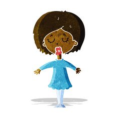cartoon woman in dress N7