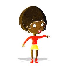 cartoon concerned woman reaching out N2