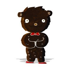 cartoon little black bear N2