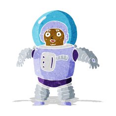 cartoon space man N21