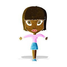 cartoon woman shrugging N10