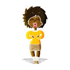 cartoon screaming woman N2