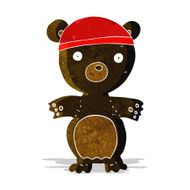cartoon cute black bear N11