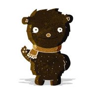 cartoon cute black bear N12