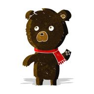 cartoon cute black bear N13