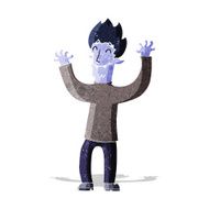 cartoon happy vampire man N6