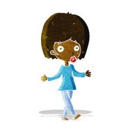 cartoon confused woman N41
