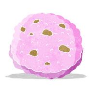 pink cookie cartoon