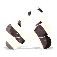 cartoon striped bow tie N2