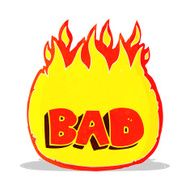 cartoon bad sign