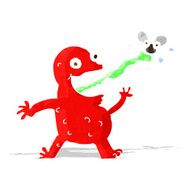 cartoon frog catching fly N4