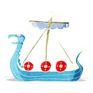 Cartoon Viking Ship N15