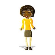 cartoon woman shrugging shoulders N77