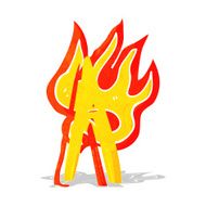 cartoon flaming letter N5