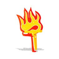 cartoon flaming letter N8